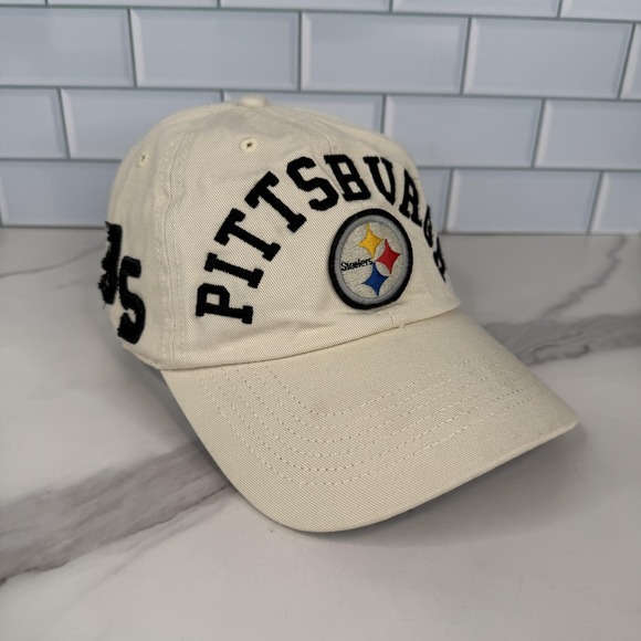 '47 Other - Pittsburgh Steelers Hat Cap Strap Back Mens Jaguars Cream NFL‎ Football Dad 1995